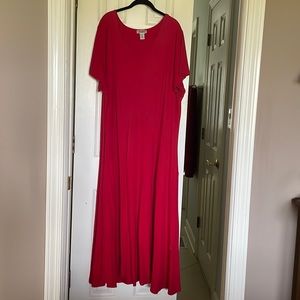 3x red short sleeve dress by FADS